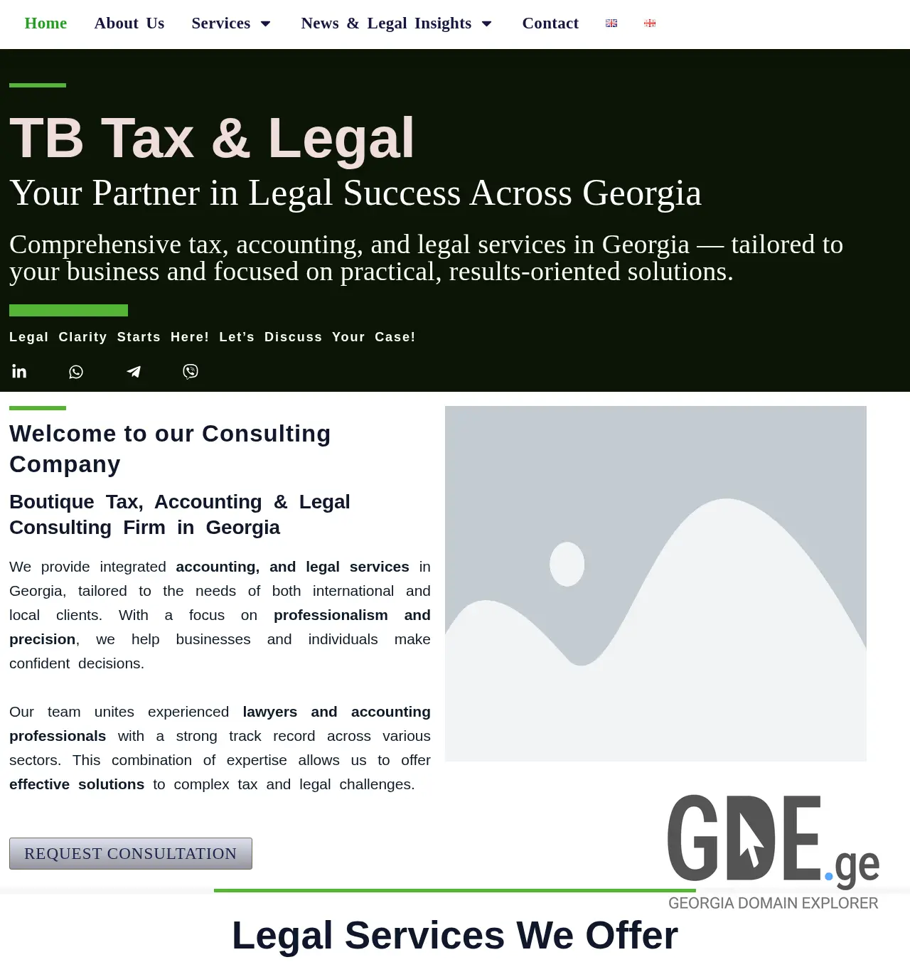 Screenshot of the site tblegal.ge at 2025-12-01