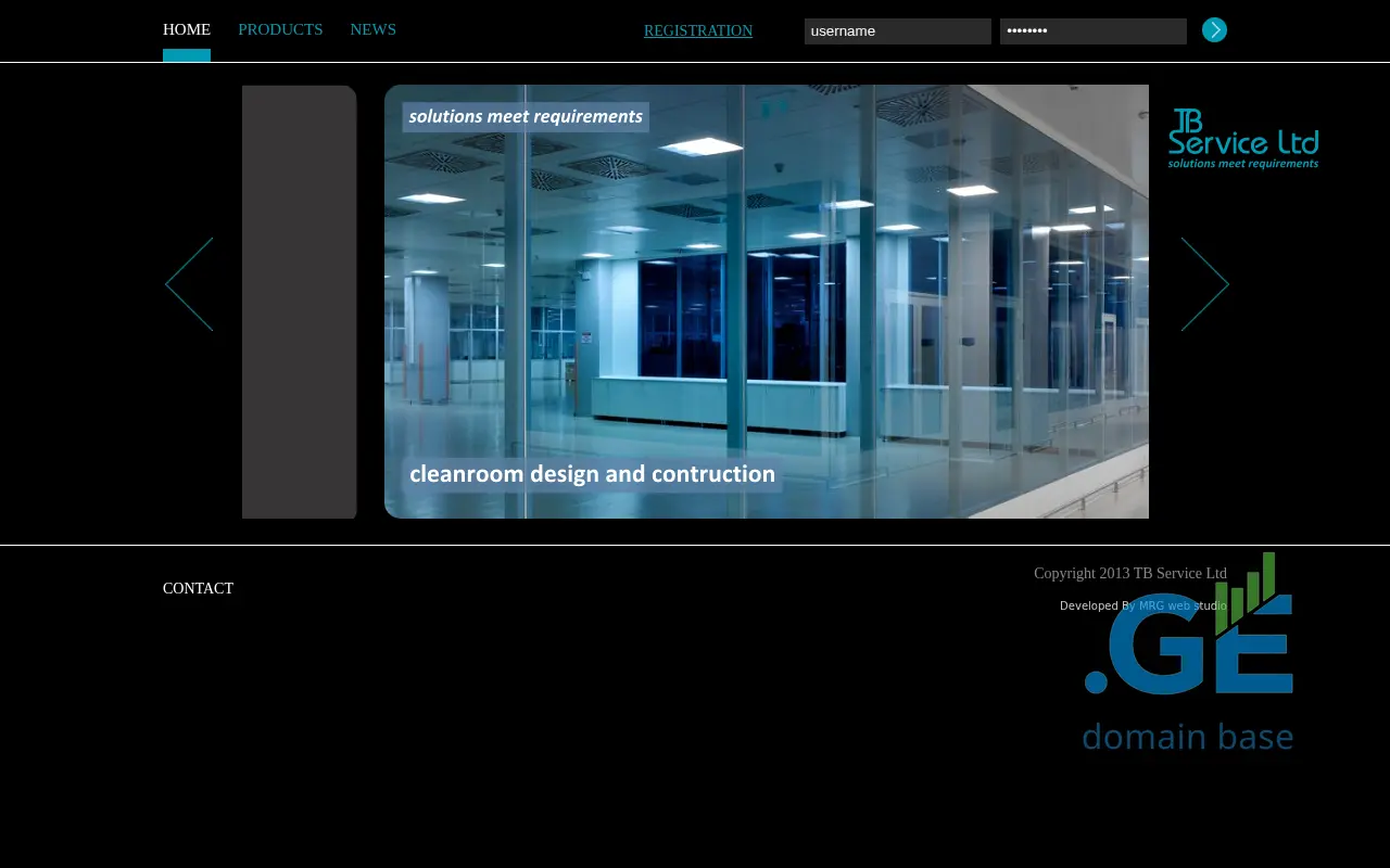 Screenshot of the site tbs.ge