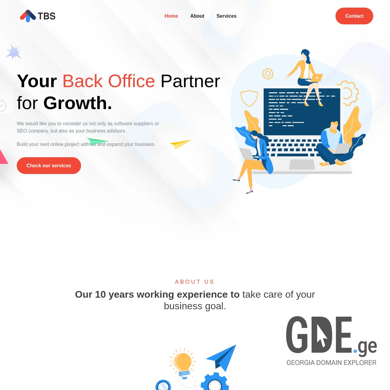 Screenshot of the site tbsbs.ge at 2025-12-12