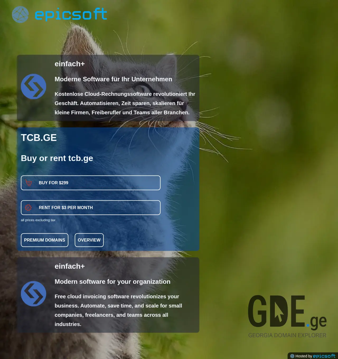Screenshot of the site tcb.ge at 2025-12-03