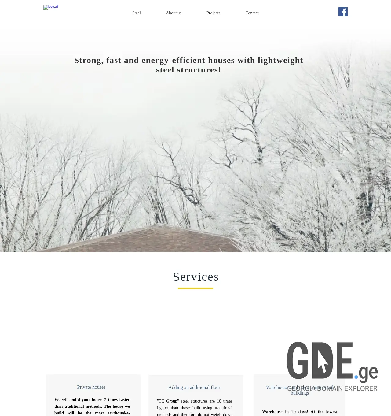 Screenshot of the site tcgroup.ge at 2025-11-30