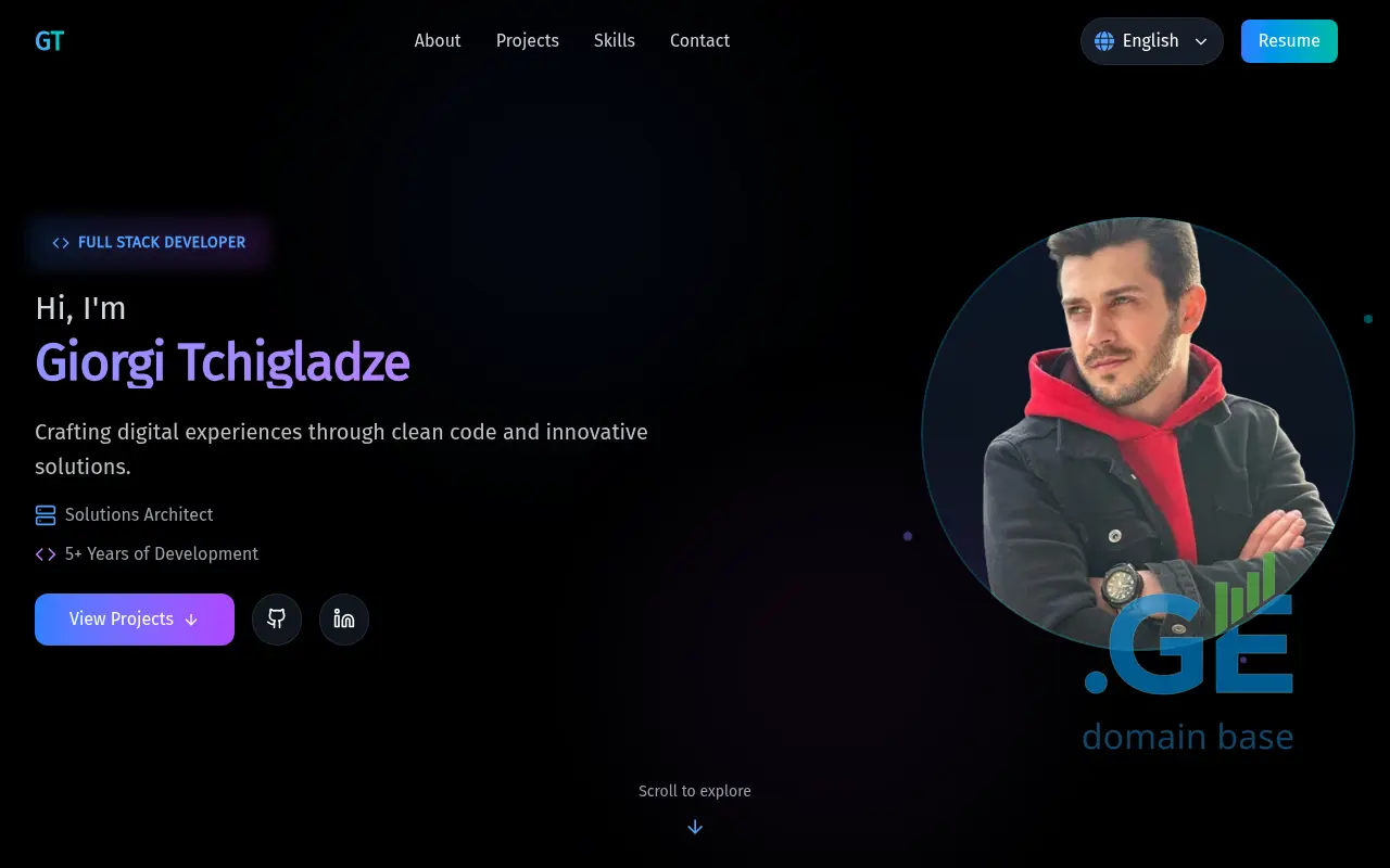 Screenshot of the site tchigladze.ge