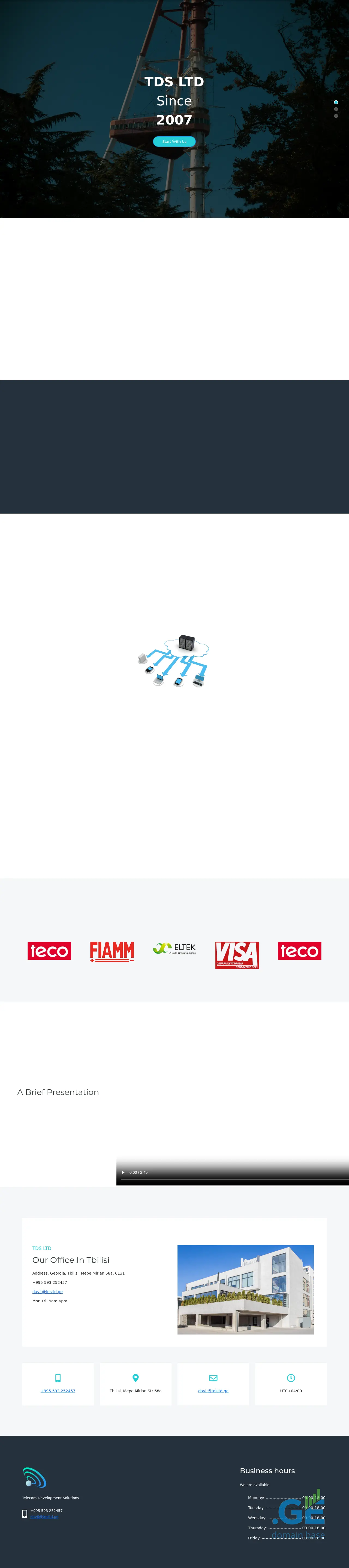 Screenshot of the site tdsltd.ge