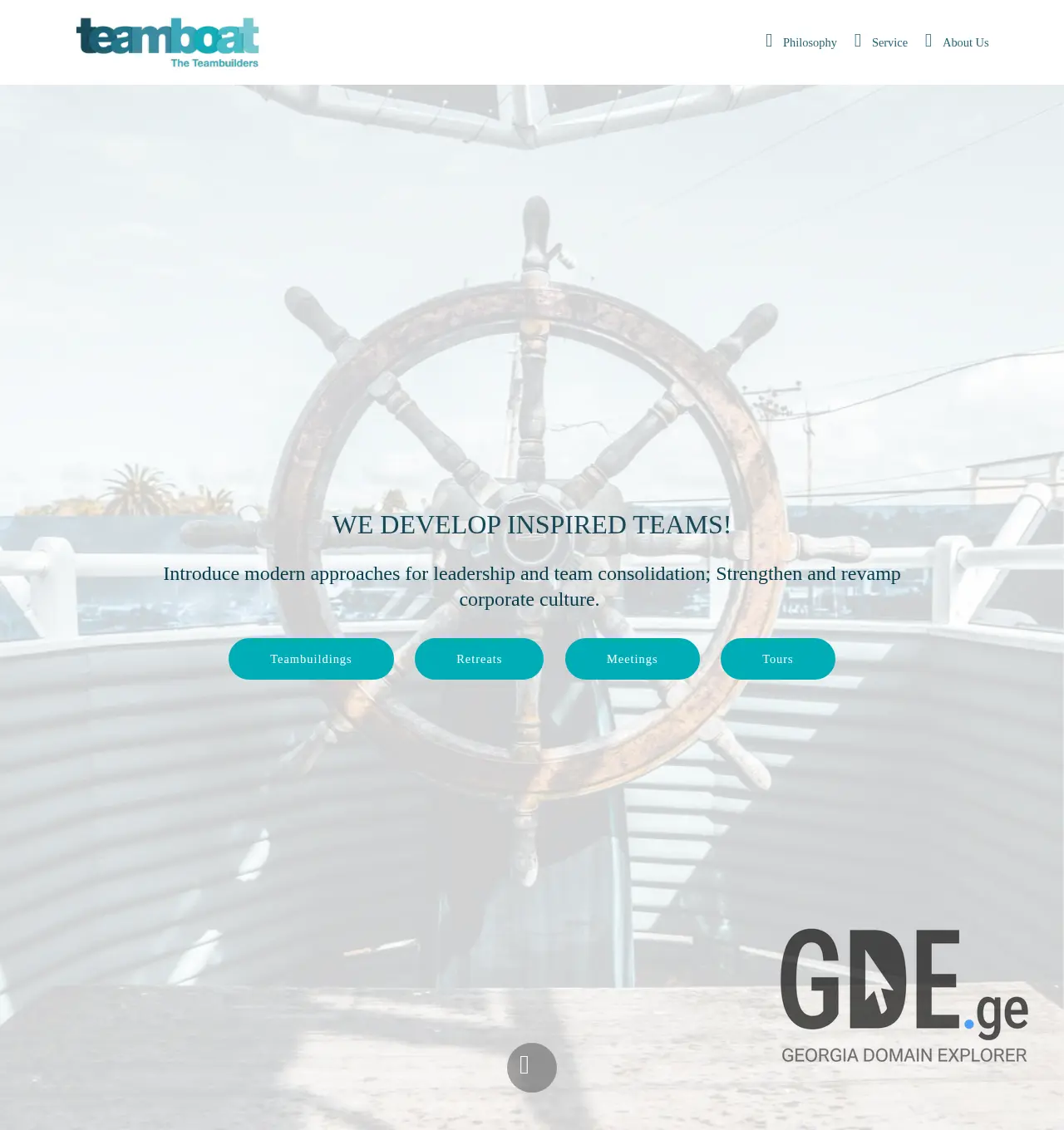 Screenshot of the site teamboat.ge at 2025-12-03