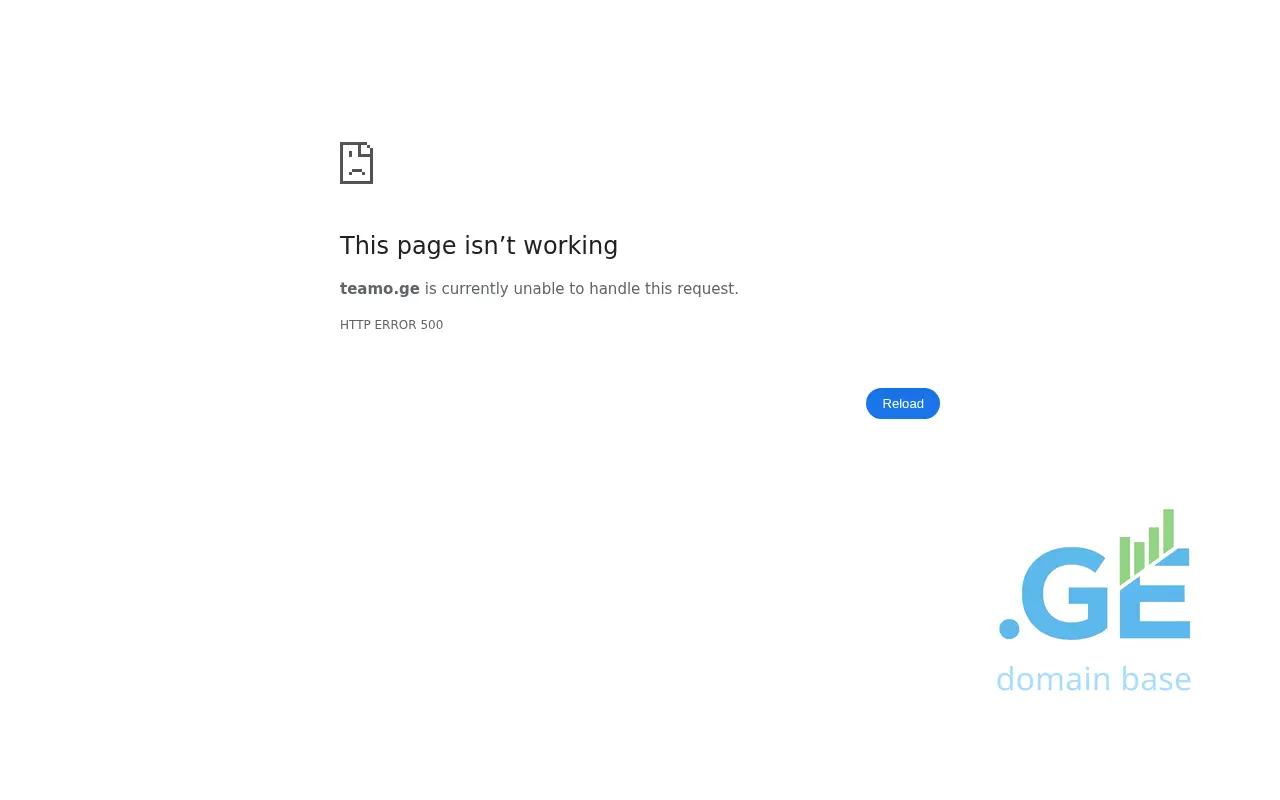 Screenshot of the site teamo.ge