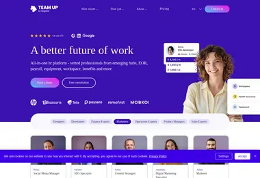 teamup.ge-ის ეკრანის სურათი