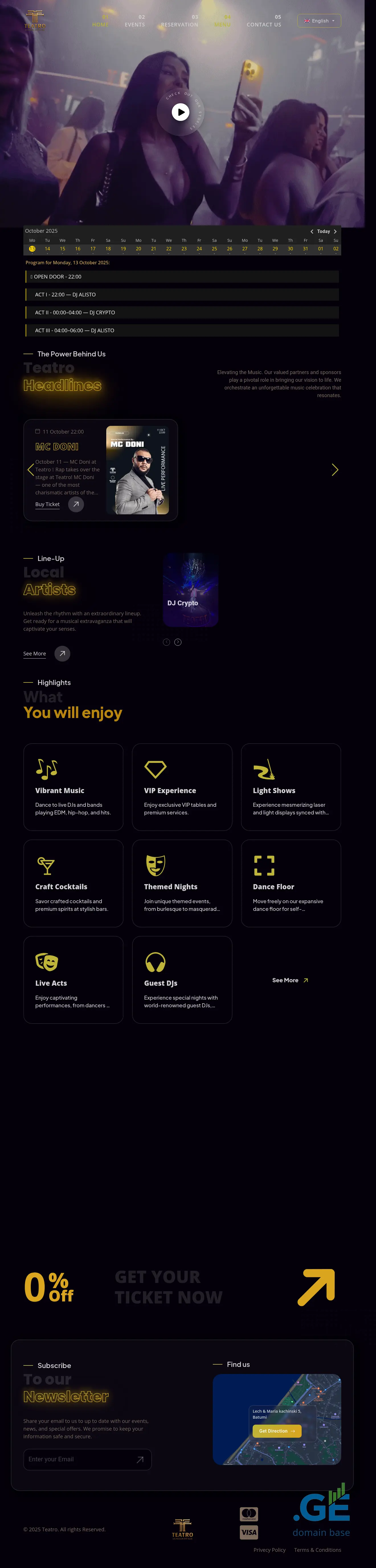 Screenshot of the site teatro.ge