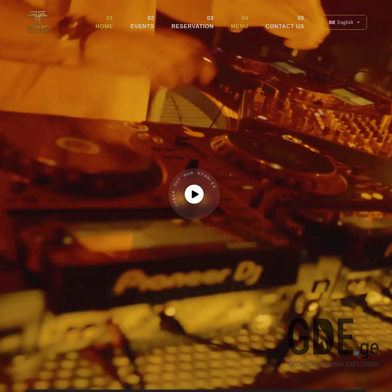 Screenshot of the site teatro.ge at 2025-12-13