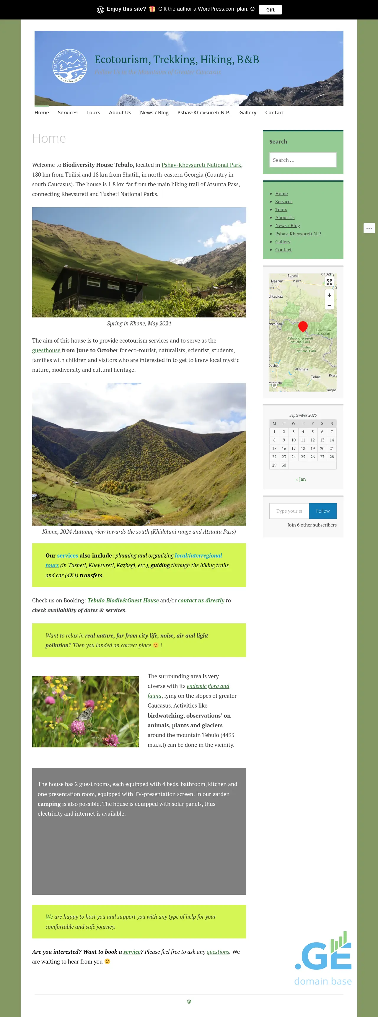 Screenshot of the site tebulo.ge