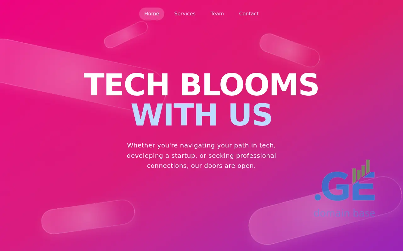 Screenshot of the site techbloom.ge