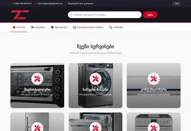 Screenshot of techcare.ge