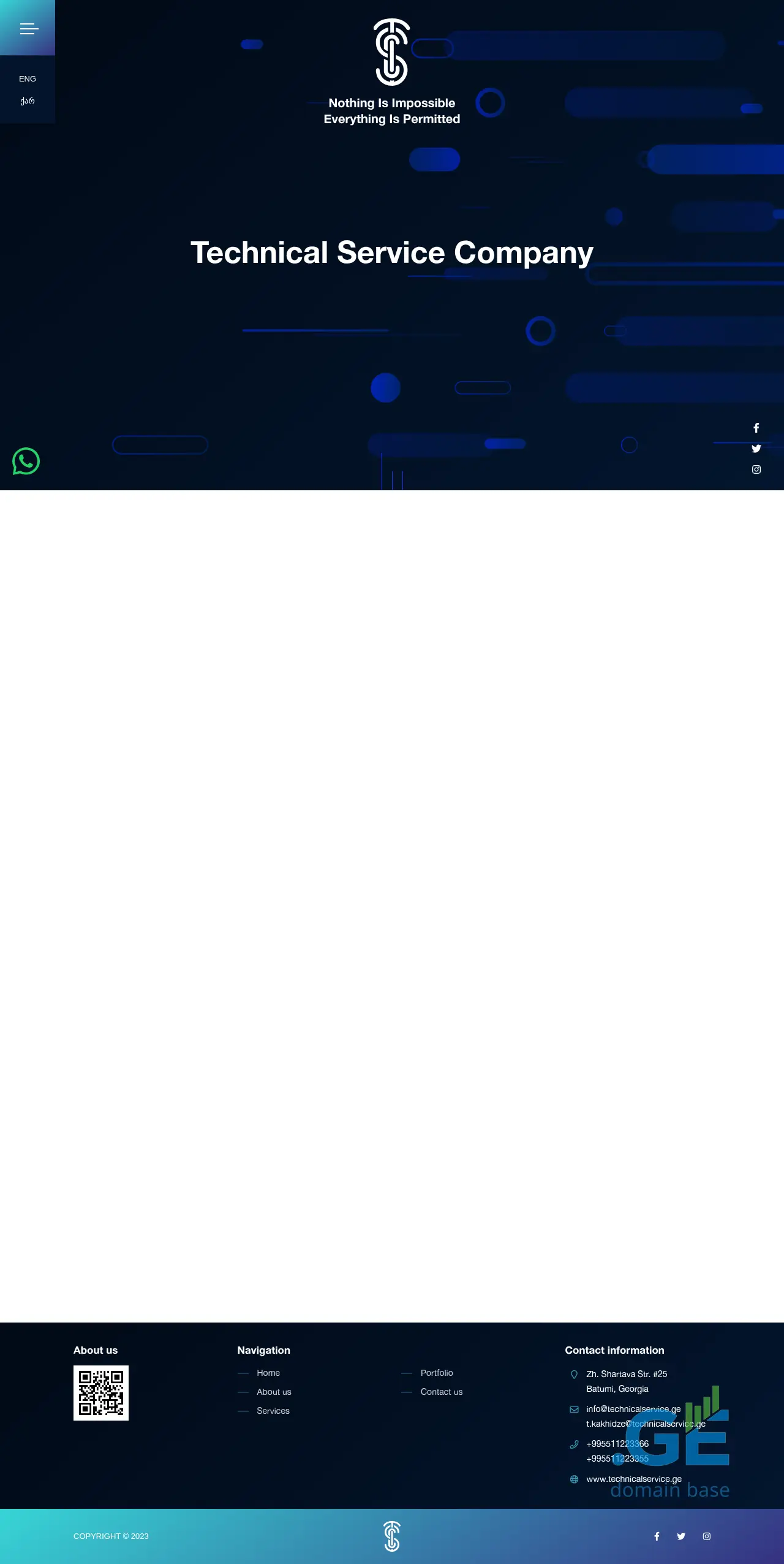 Screenshot of the site technicalservice.ge