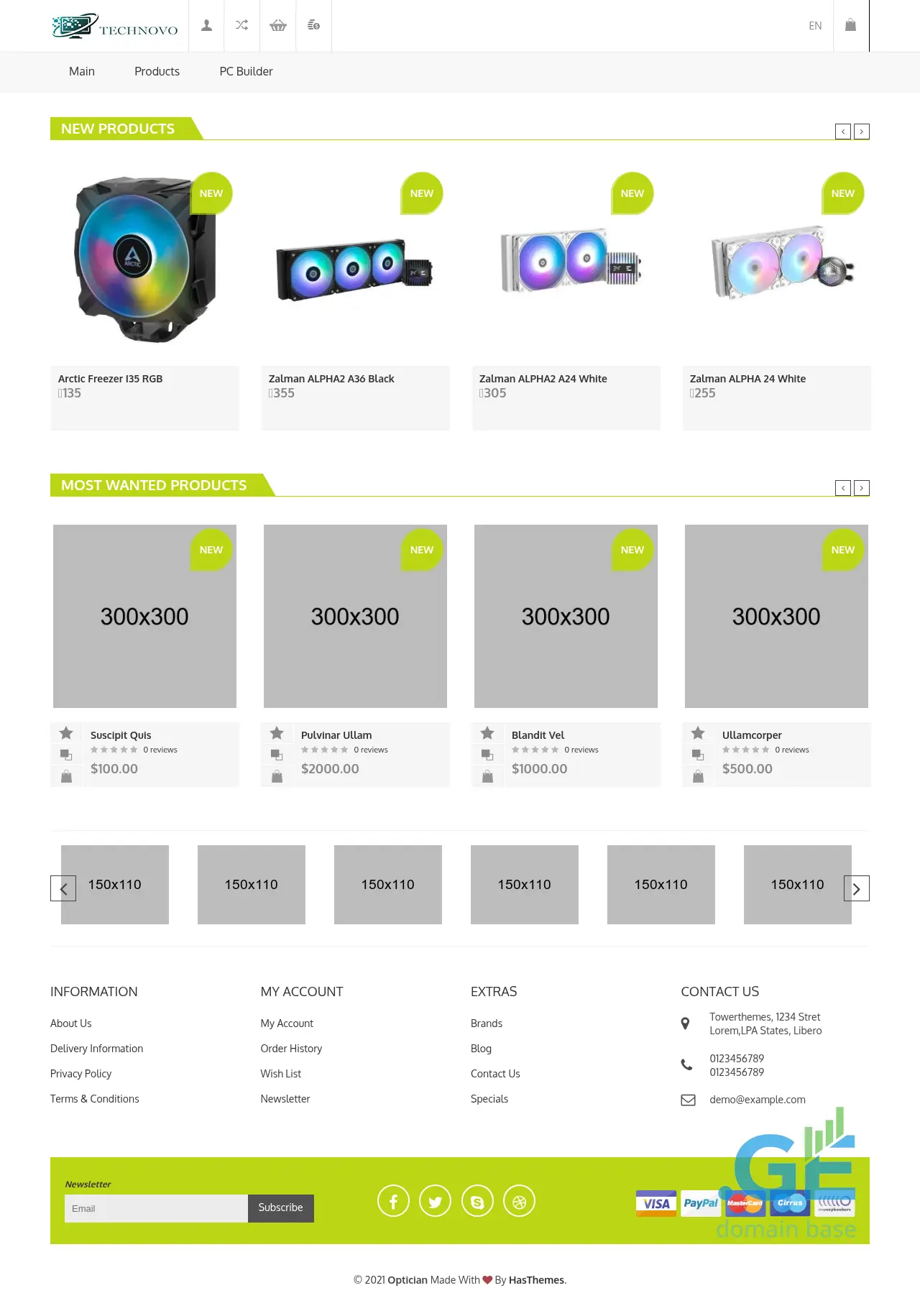 Screenshot of the site technovo.ge