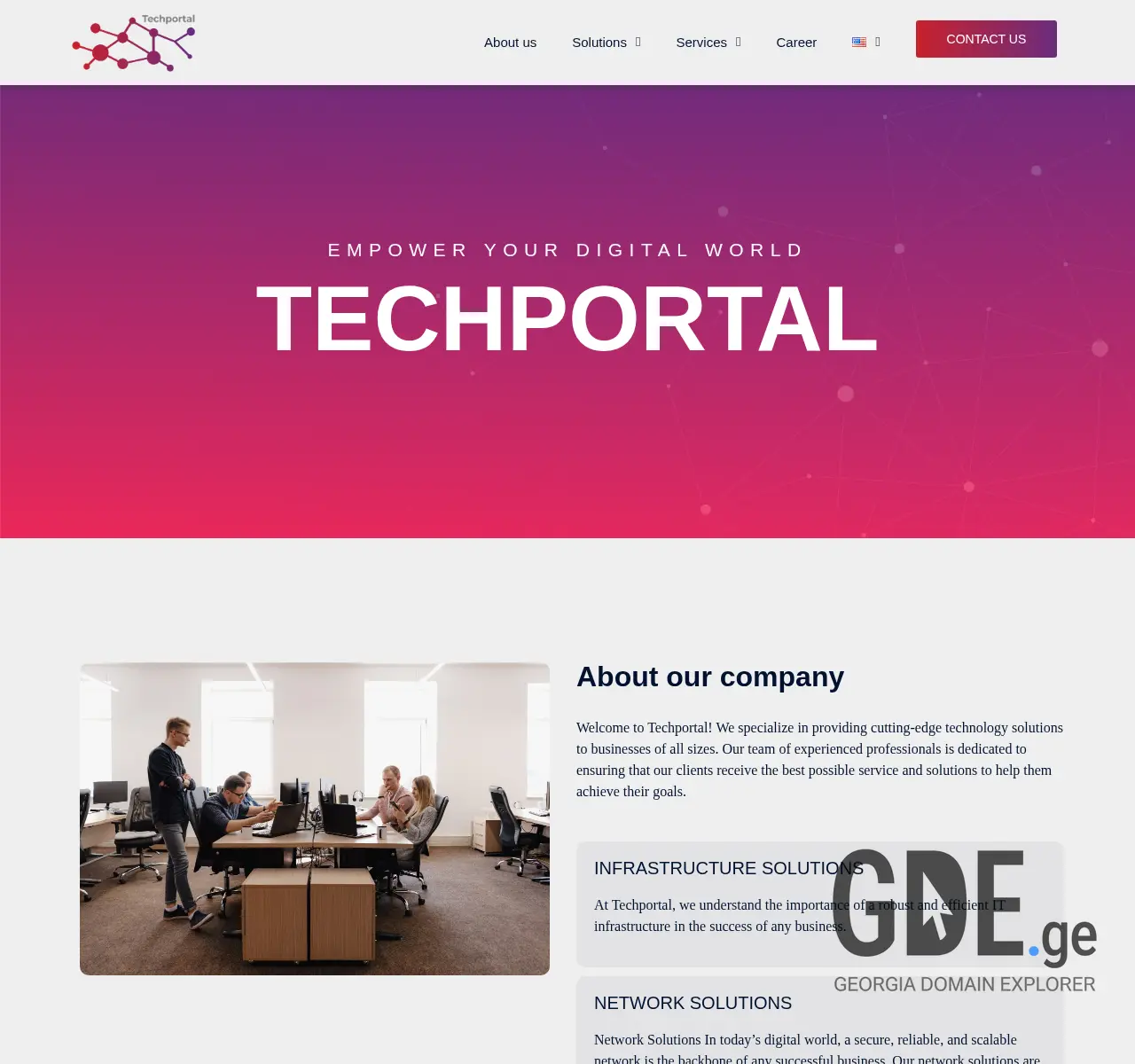 Screenshot of the site techportal.ge at 2025-11-25
