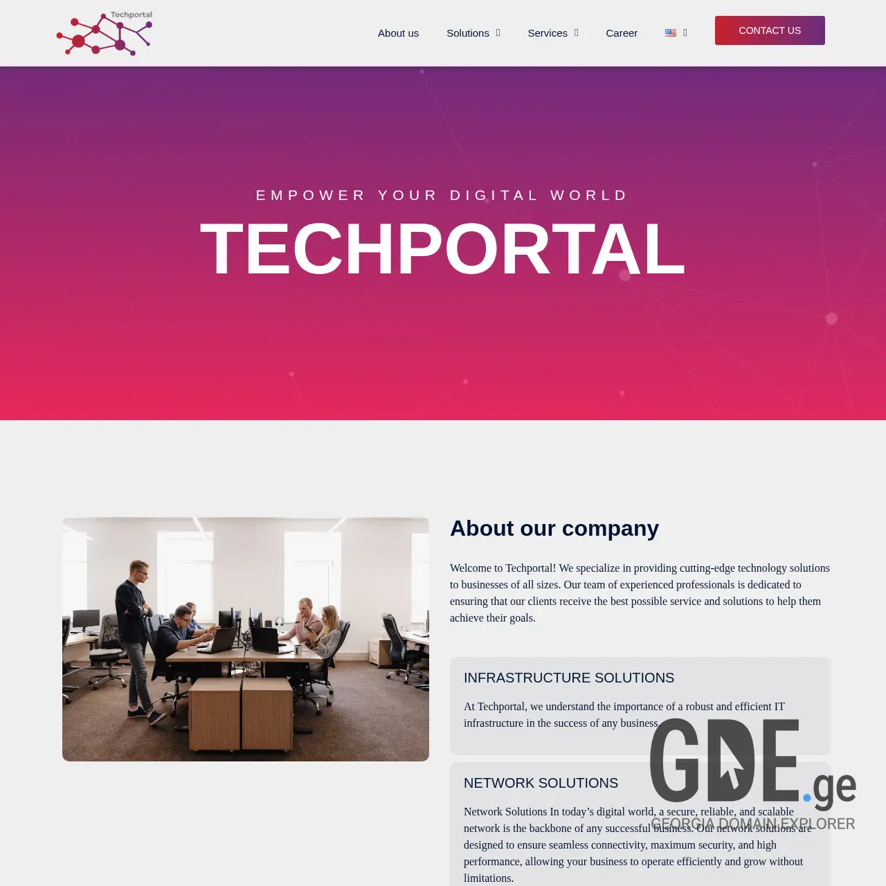 Screenshot of the site techportal.ge at 2025-12-15
