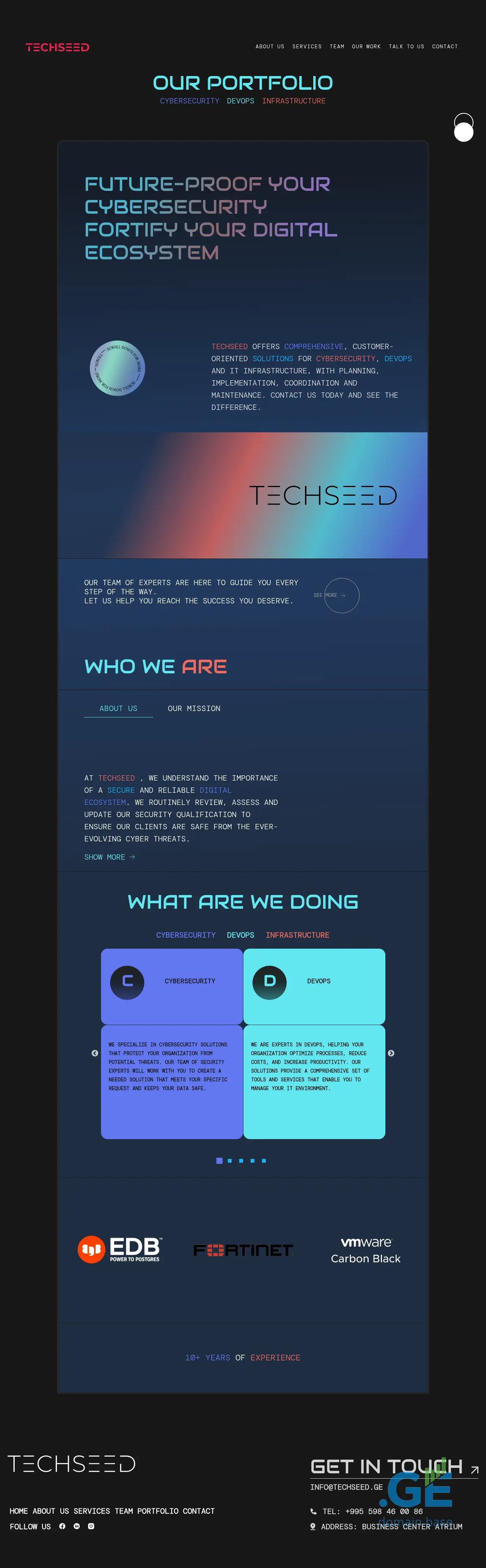 Screenshot of the site techseed.ge at 2025-10-13