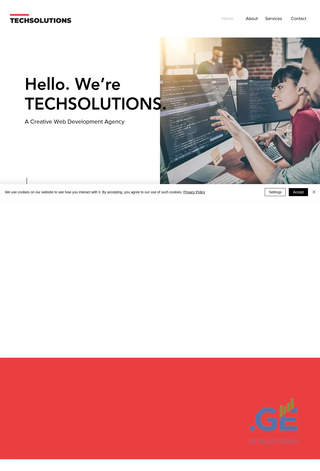 Screenshot of the site techsolutions.ge