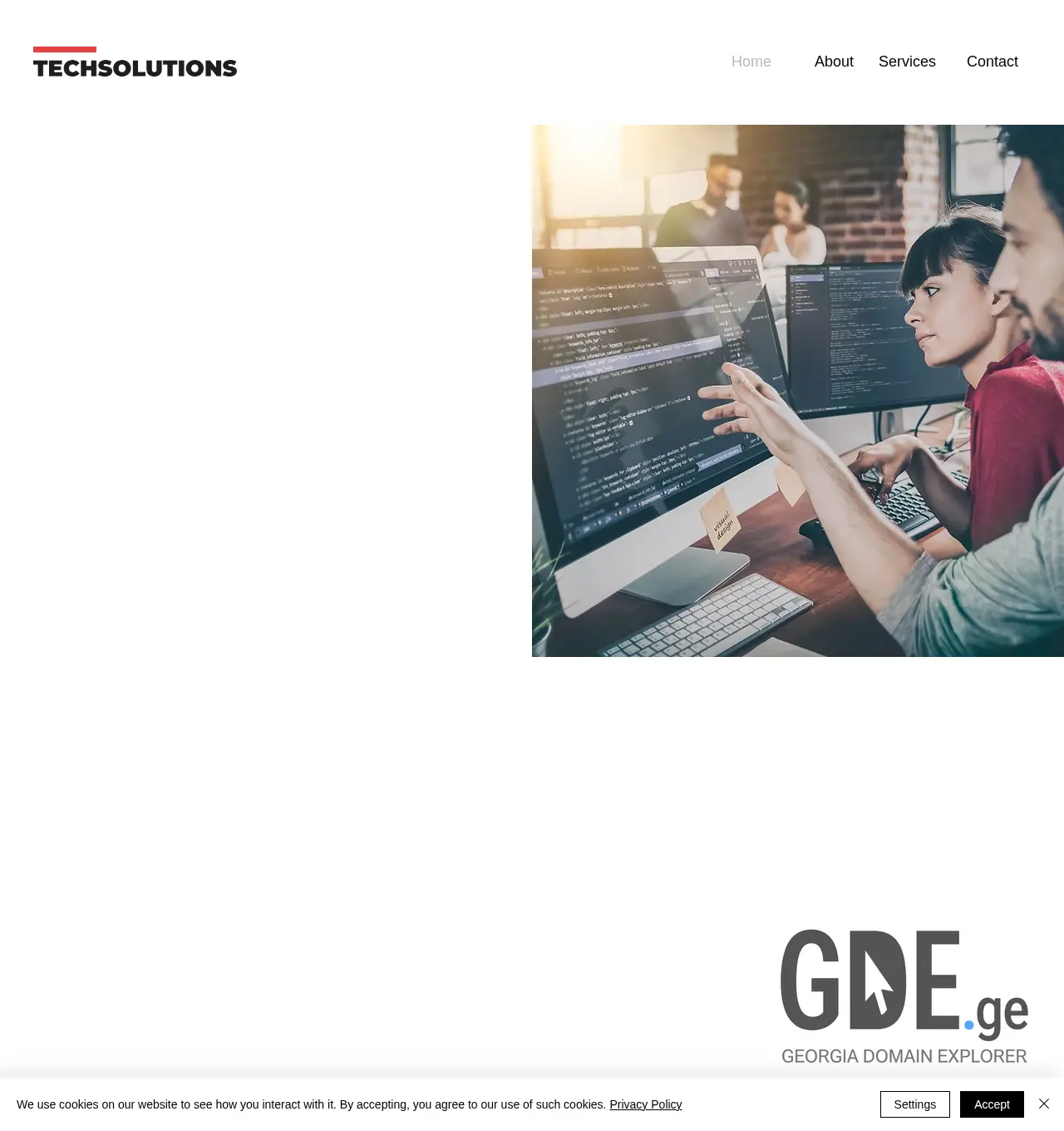 Screenshot of the site techsolutions.ge at 2025-11-29