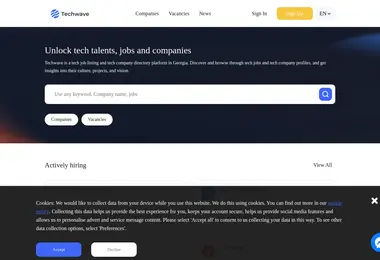Screenshot of techwave.ge