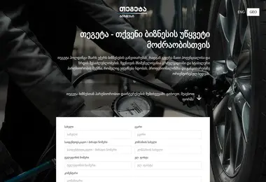 Скриншот tegetabusiness.ge