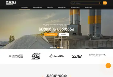 Screenshot of tegetaindustry.ge