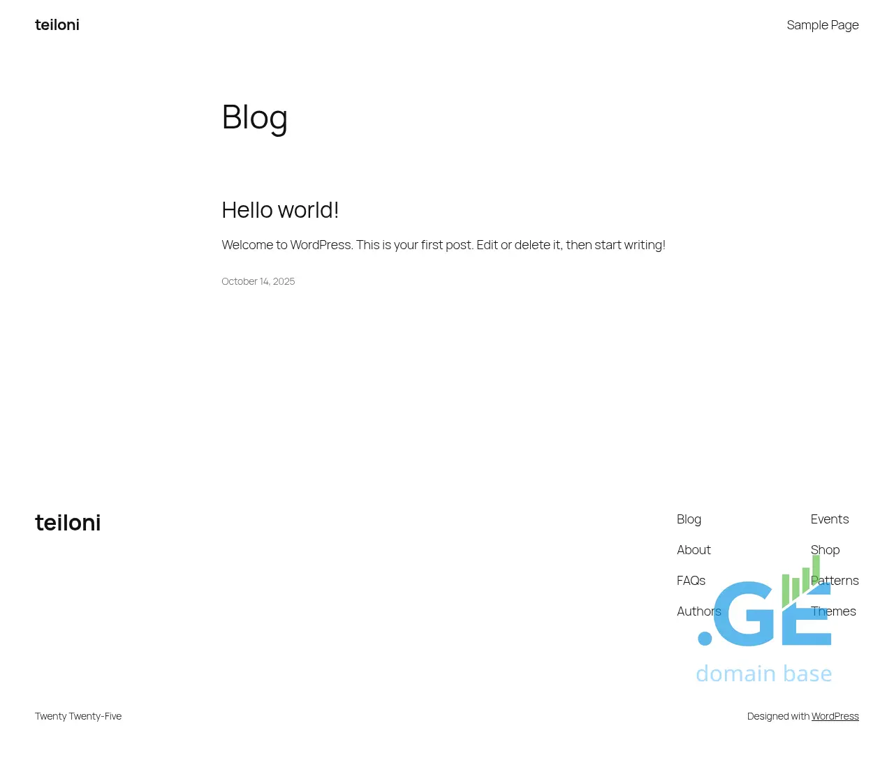 Screenshot of the site teiloni.ge