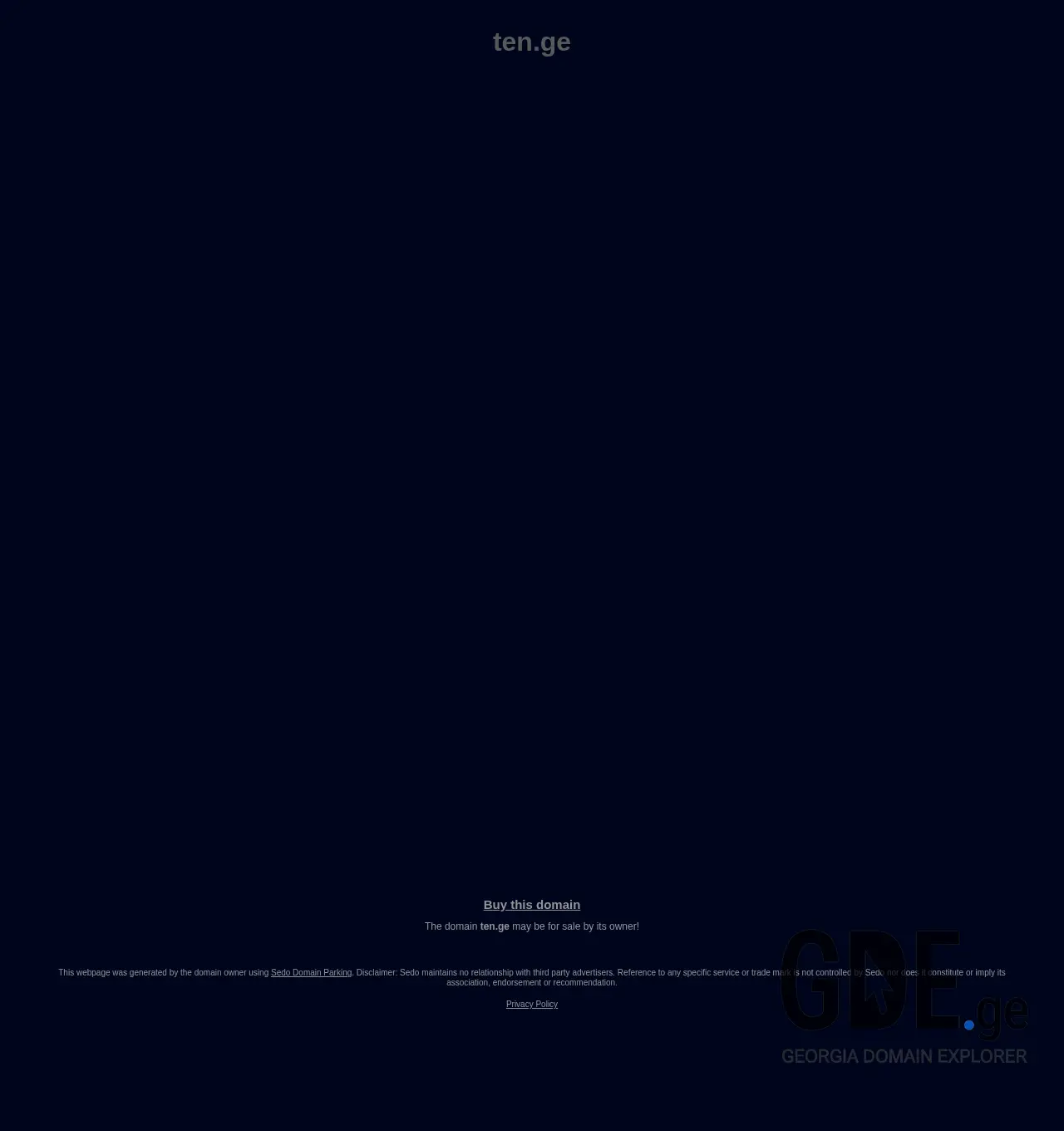 Screenshot of the site ten.ge at 2025-11-29