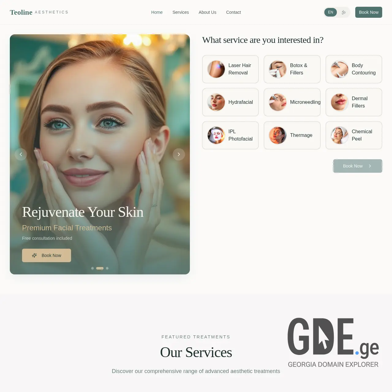 Screenshot of the site teoline.ge at 2026-01-30