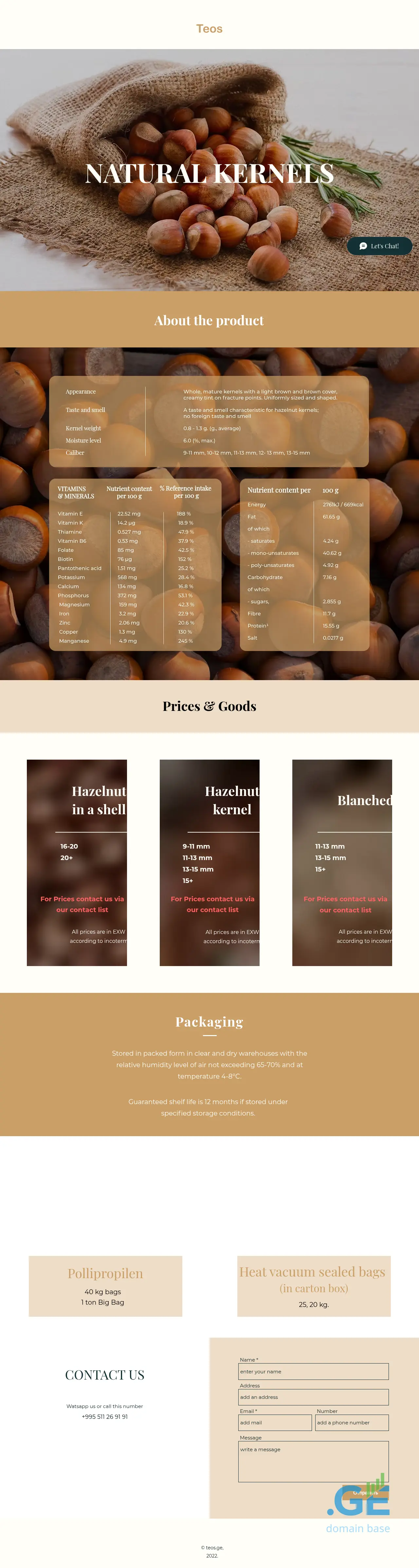Screenshot of the site teos.ge