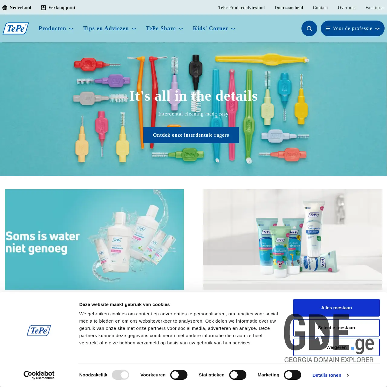 Screenshot of the site tepe.ge at 2025-12-12