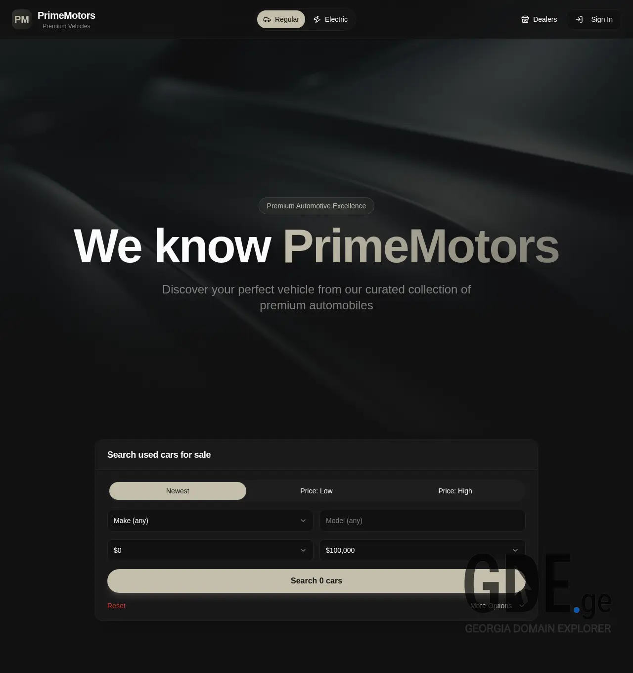 Screenshot of the site terminalmotors.ge at 2025-12-05