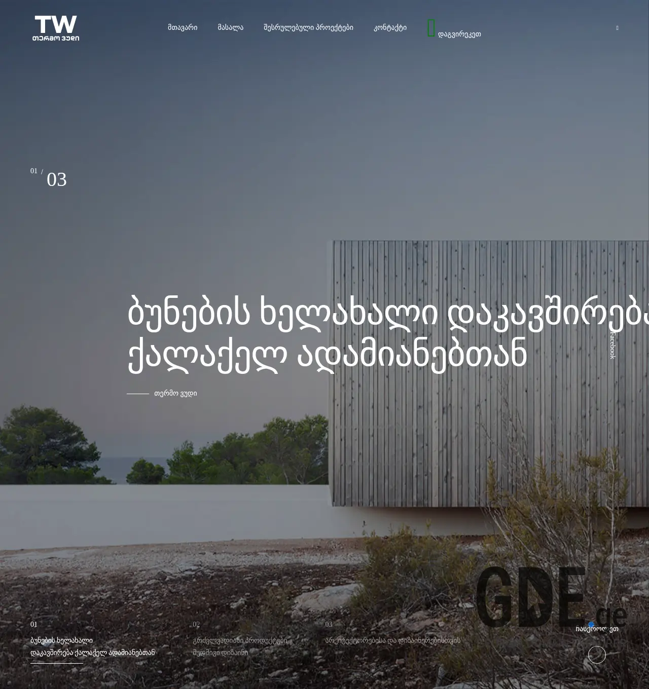 Screenshot of the site termowood.ge at 2025-12-03