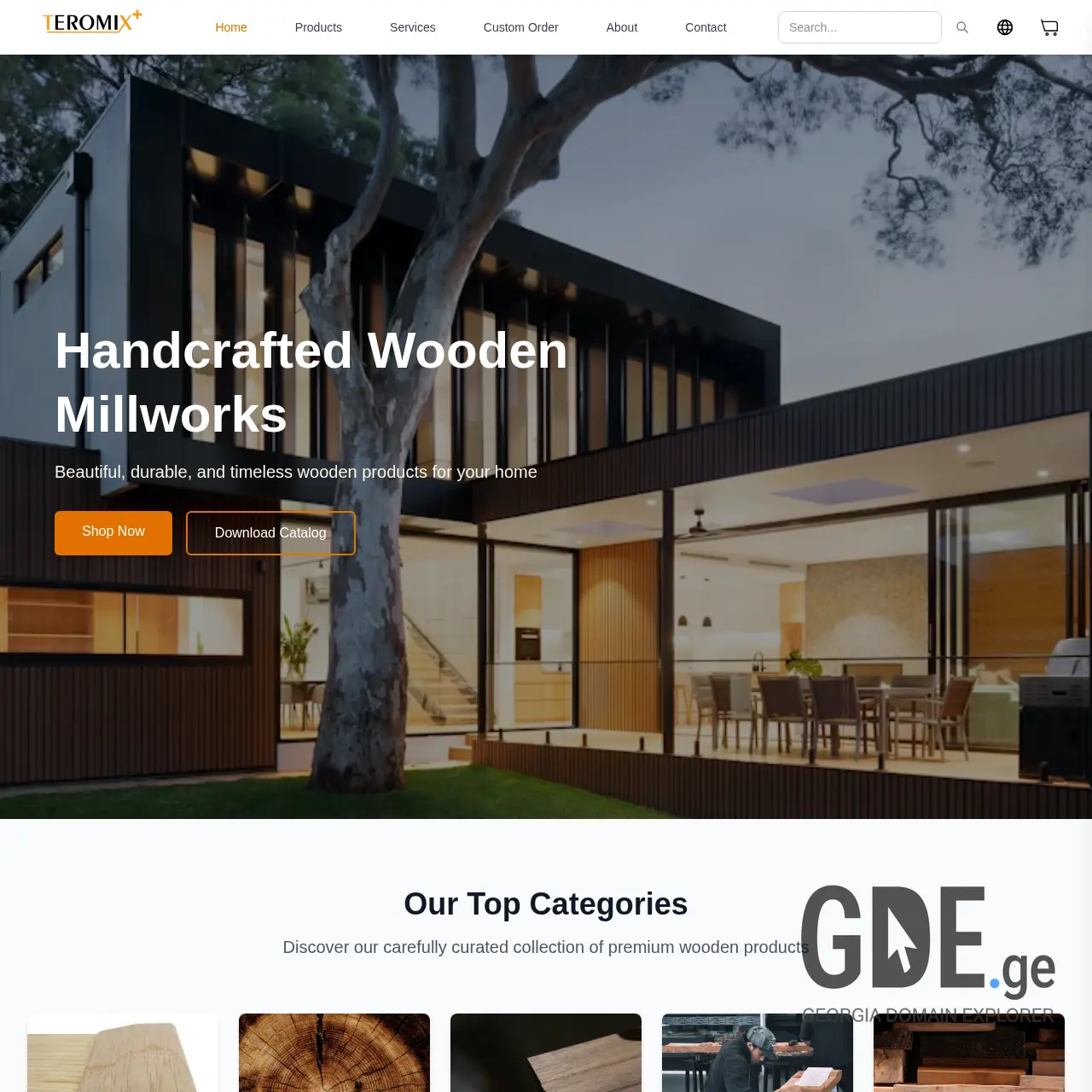 Screenshot of the site teromixplus.ge at 2025-12-13