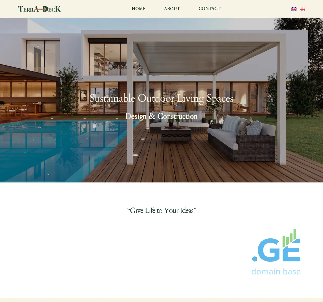 Screenshot of the site terradeck.ge at 2025-11-13