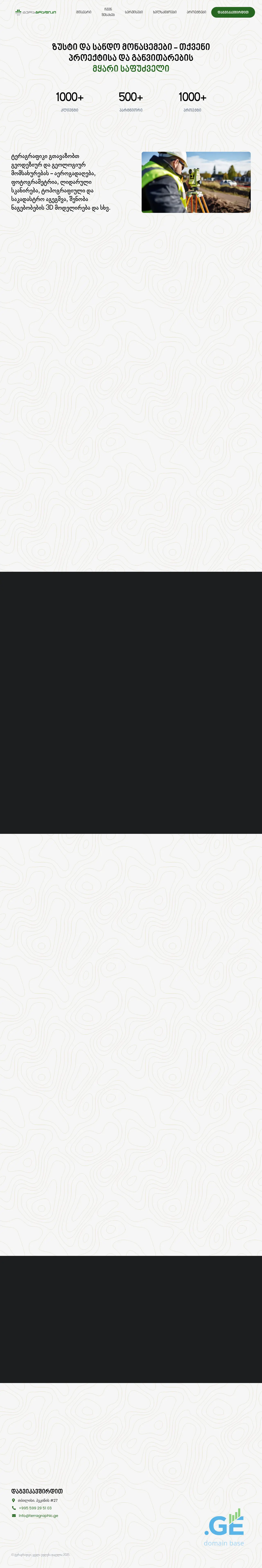 Screenshot of the site terragraphic.ge