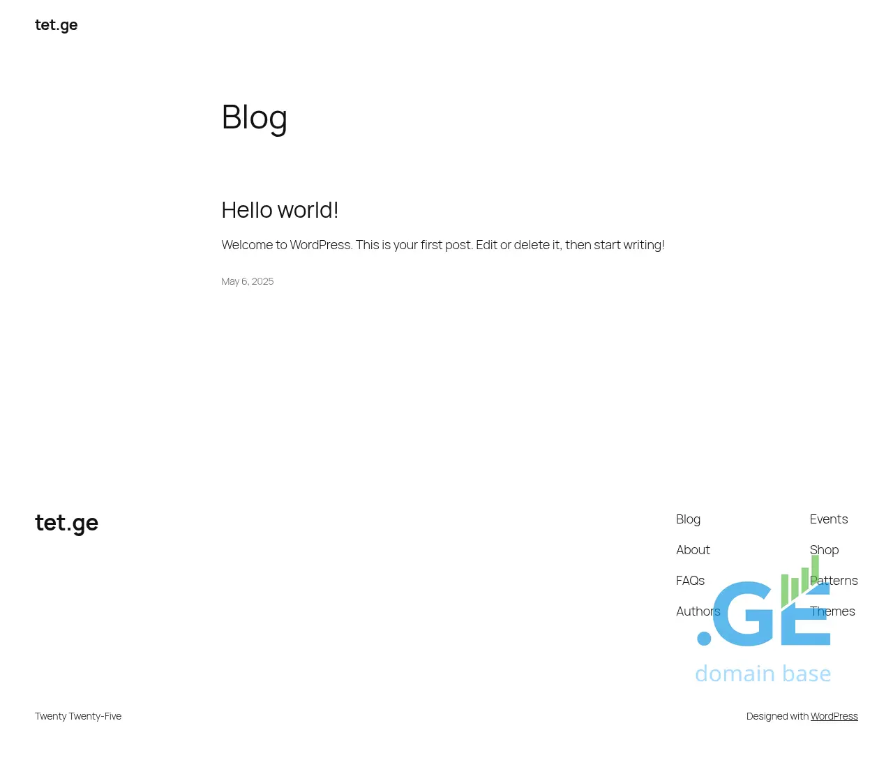 Screenshot of the site tet.ge