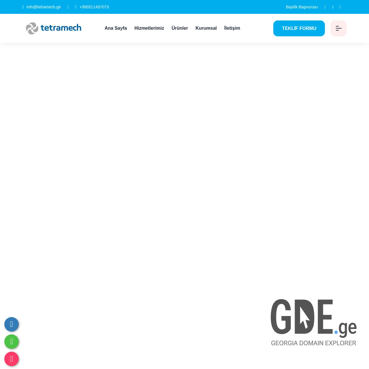 Screenshot of the site tetramech.ge at 2025-12-13