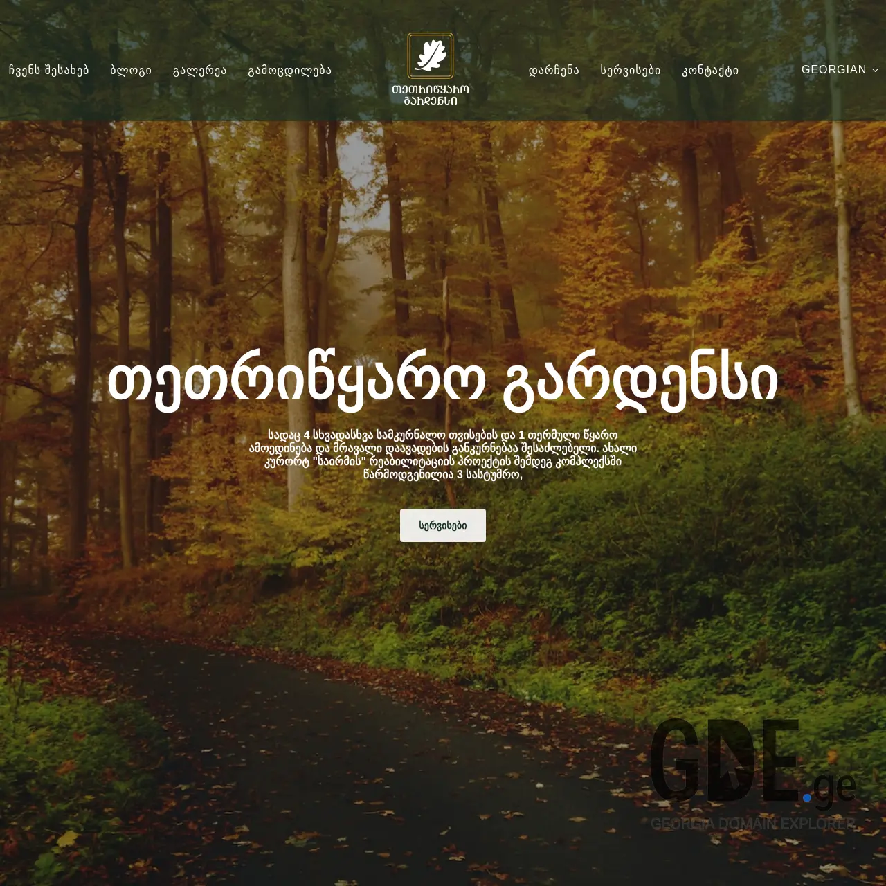 Screenshot of the site tetritskaro.ge at 2025-12-12