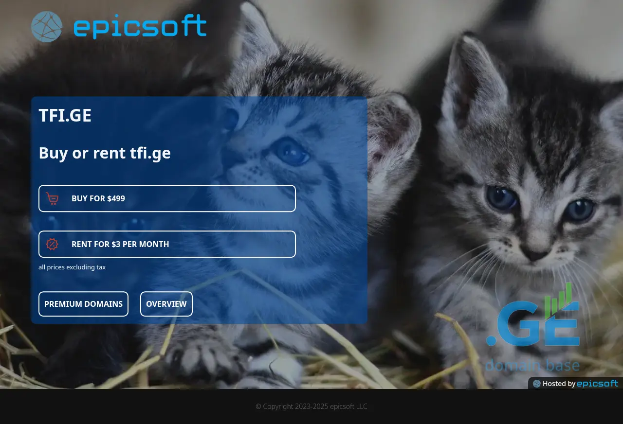 Screenshot of the site tfi.ge at 2025-09-18