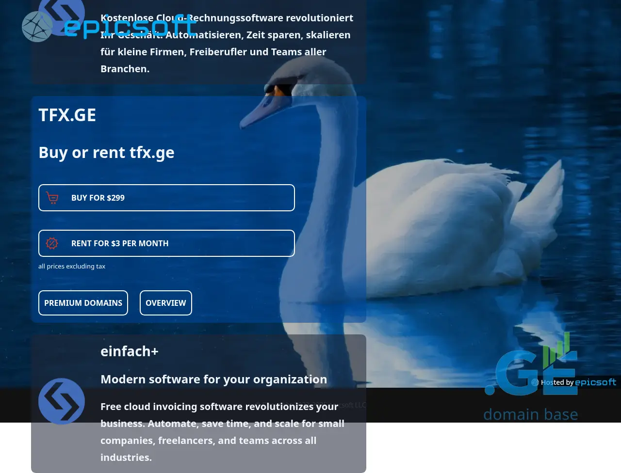 Screenshot of the site tfx.ge