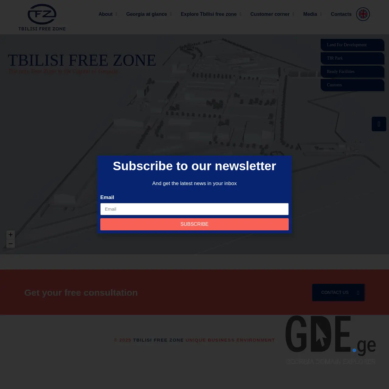 Screenshot of the site tfz.ge at 2025-12-15