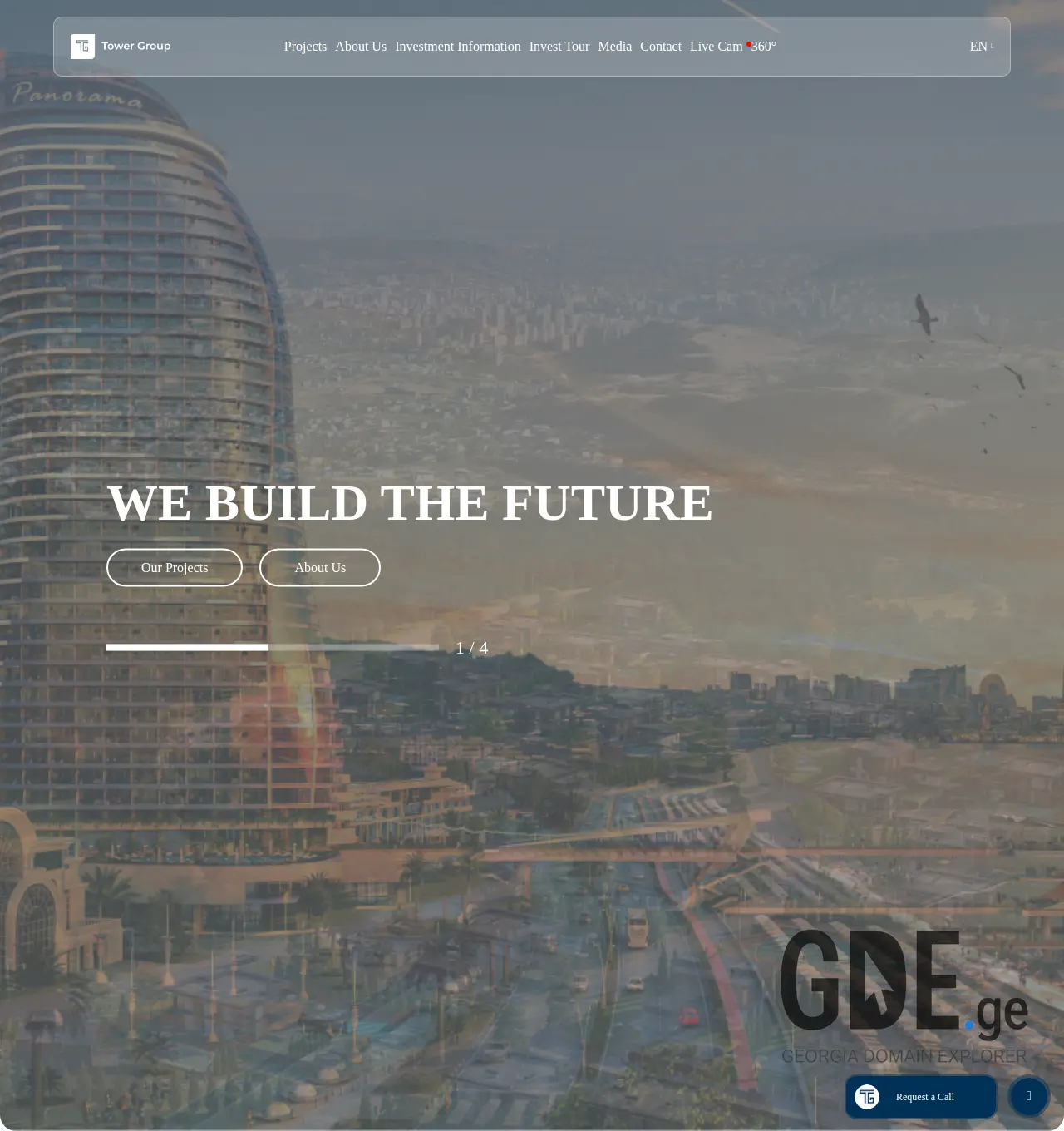 Screenshot of the site tg.ge at 2025-11-30