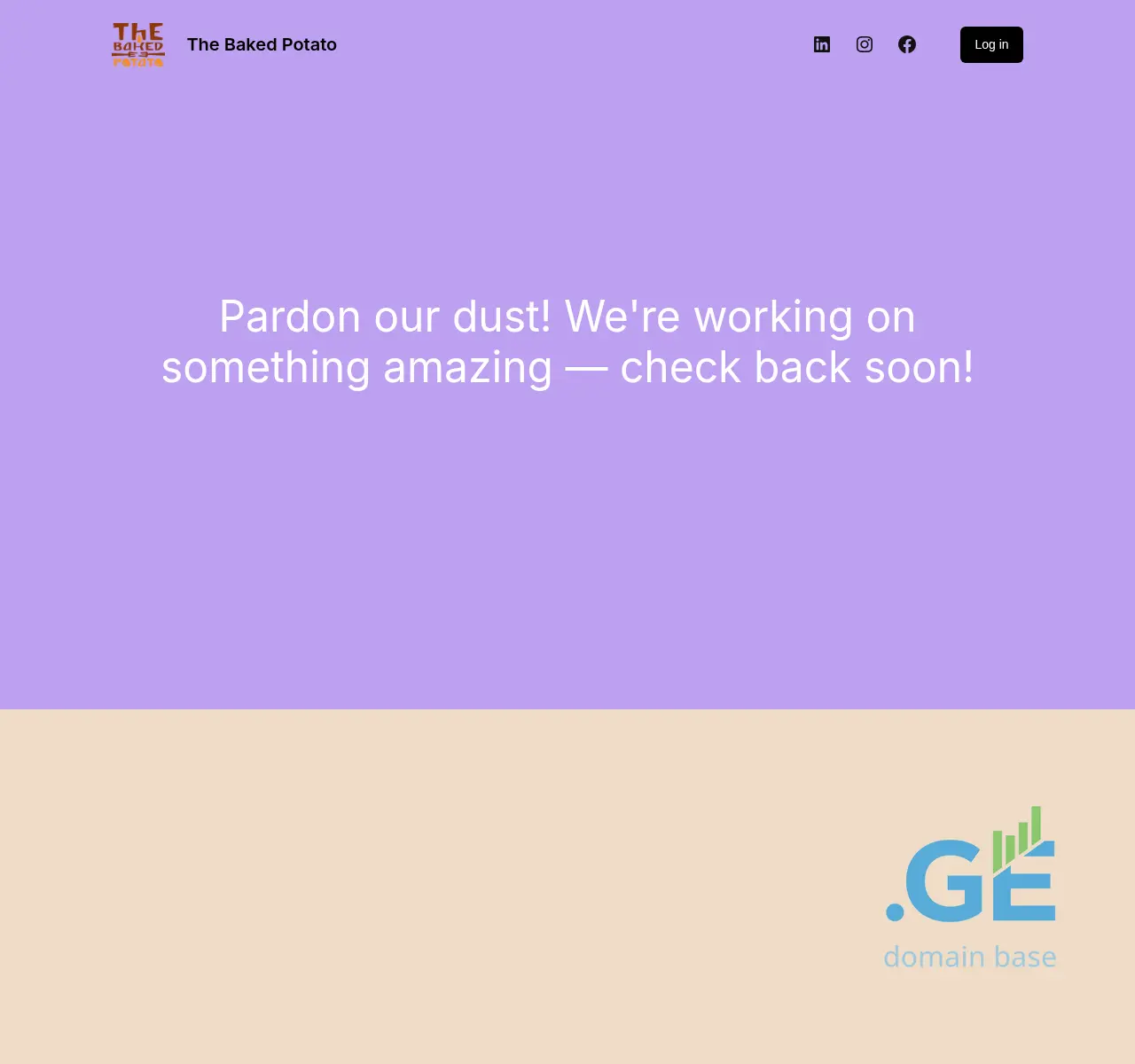 Screenshot of the site thebakedpotato.ge at 2025-11-09