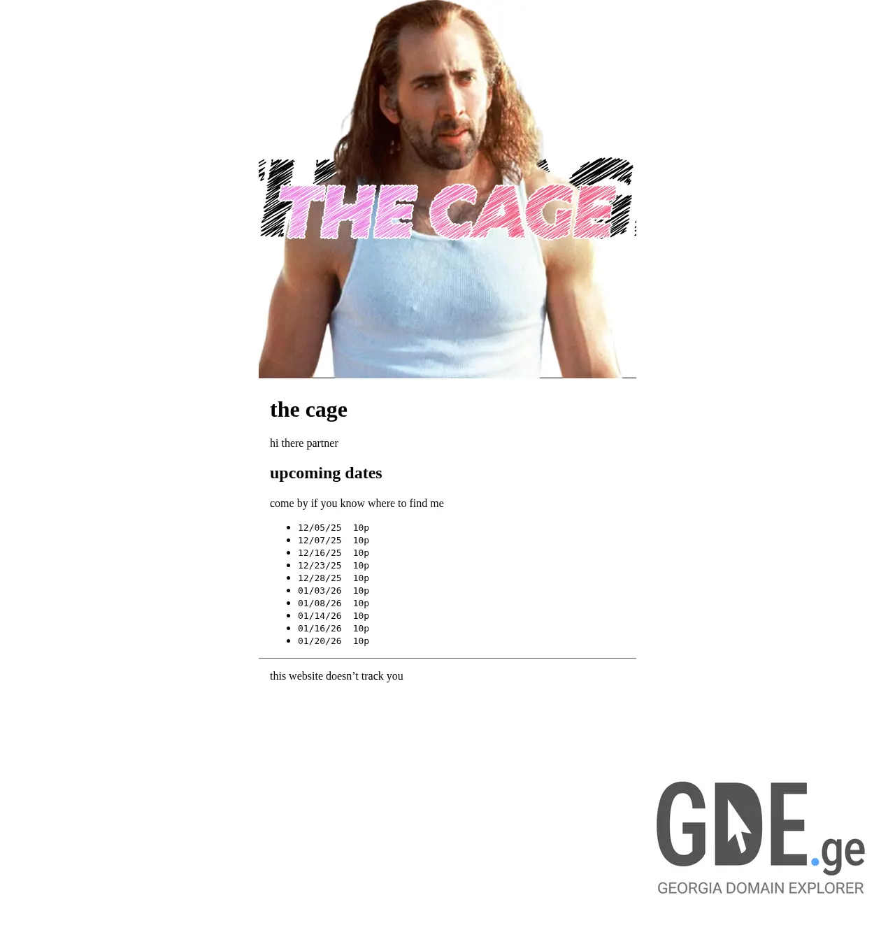 Screenshot of the site theca.ge at 2025-12-03