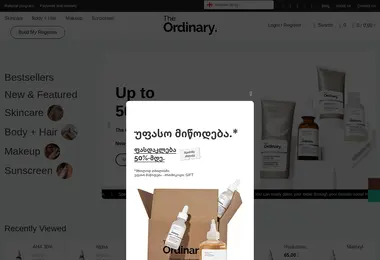 Screenshot of theordinary.ge