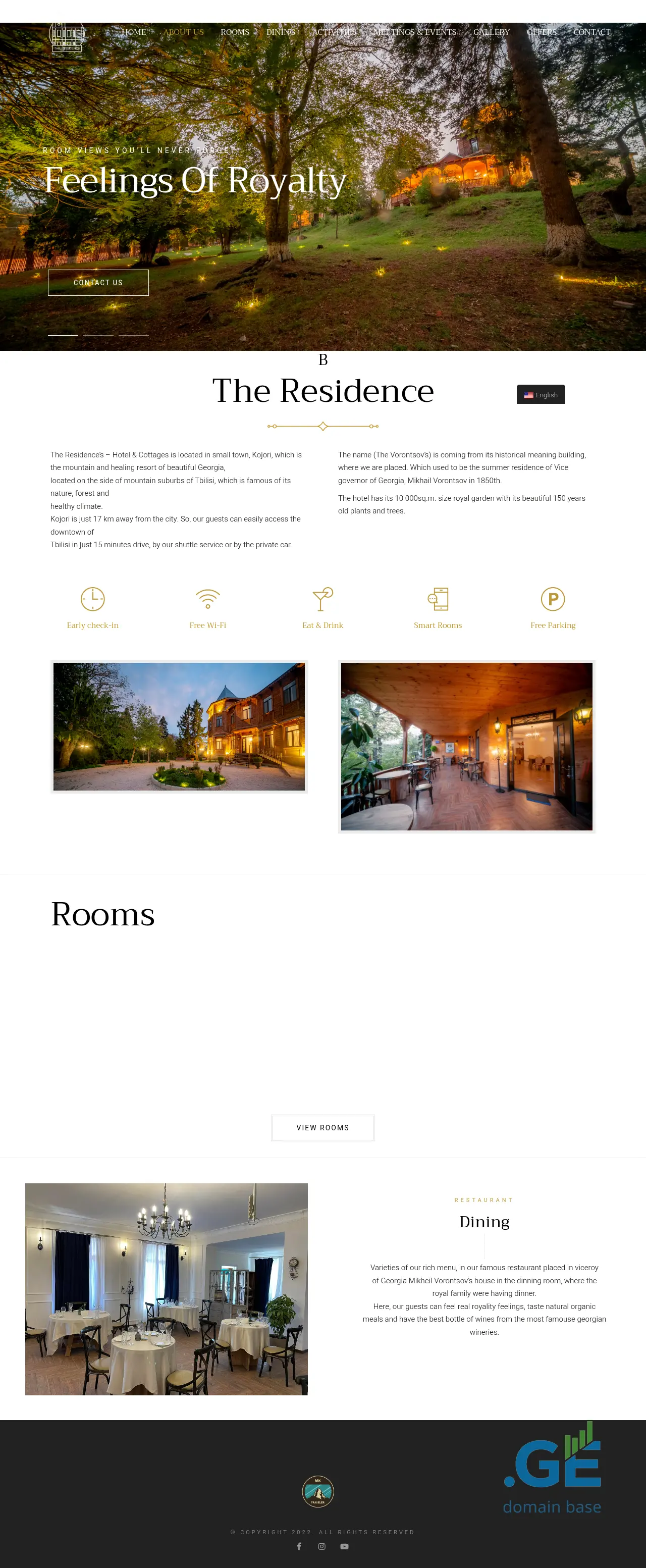 Screenshot of the site theresidence.ge