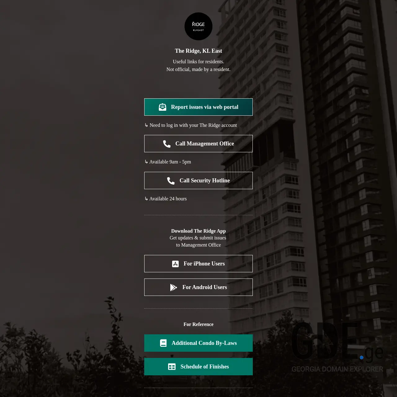 Screenshot of the site therid.ge at 2025-12-13