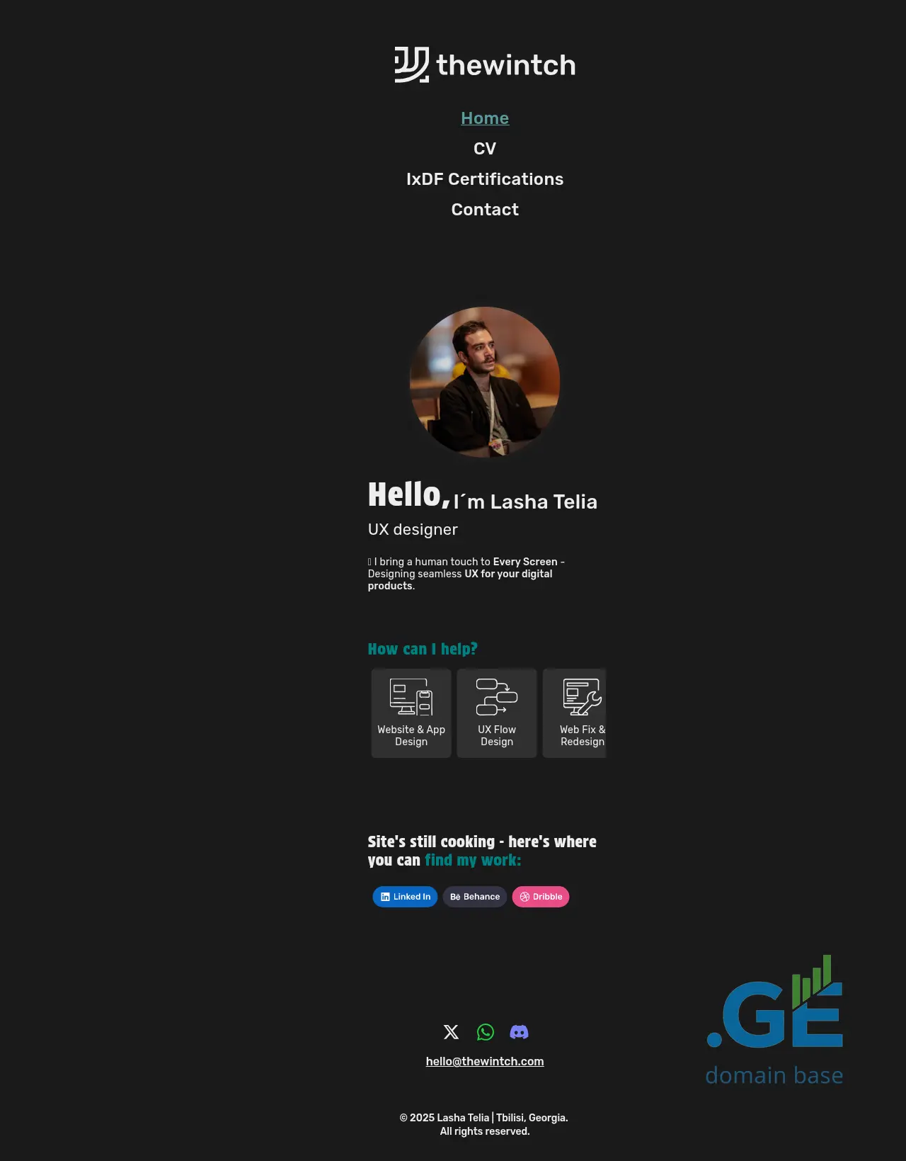 Screenshot of the site thewintch.ge