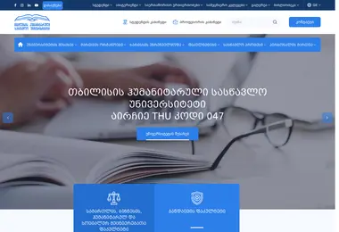 Скриншот thu.edu.ge