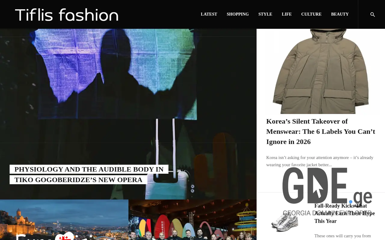Screenshot of the site tiflisfashion.ge at 2025-11-29